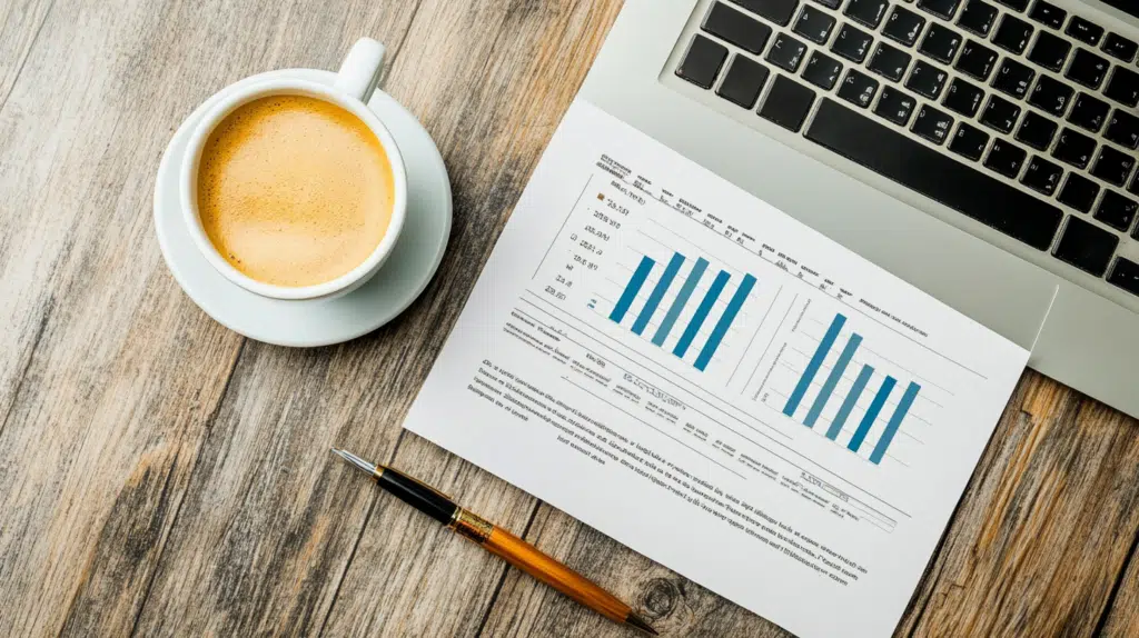 Spreadsheet with ROI and cash flow calculations, showing the importance of evaluating returns when buying your first investment property.